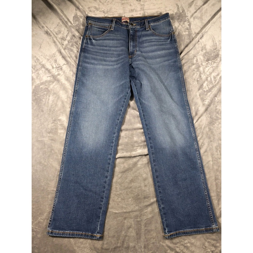 NWOT Wrangler Premium Quality Jeans Blue Denim Jeans Men's Size‎ 34x30